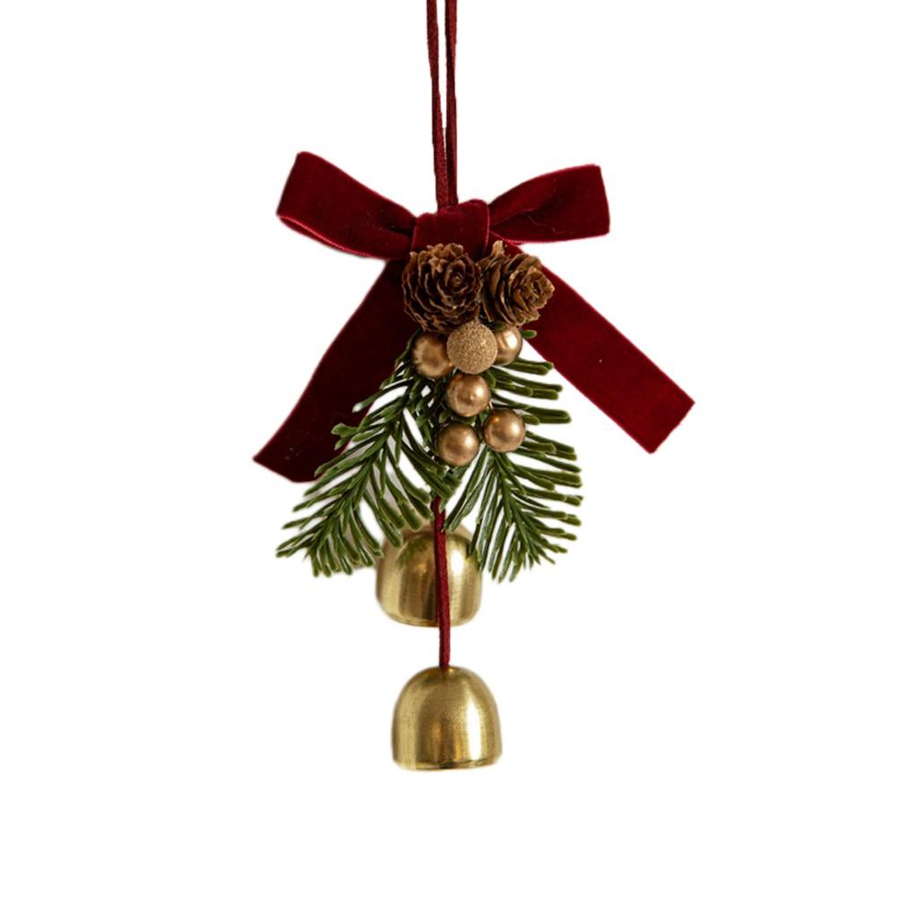 Plastic Pine Cones Christmas Bells Christmas Hanging Decoration