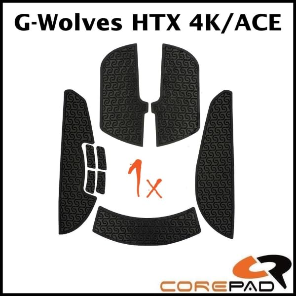 Corepad Soft Grips for G-Wolves HTX 4KACE (1 set, Black)