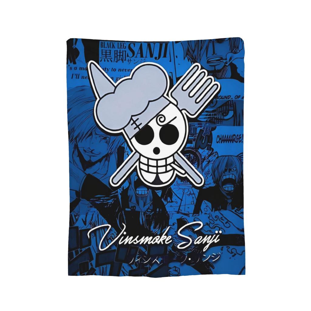 Luffy Roronoa Zoro Blanket Anime Wool Novelty Warm Throw Blankets for Home Restaurant Autumn/Winter,