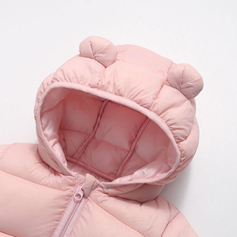 1-4 Years Kids Winter Warm Hooded Coat Zipper Jacket