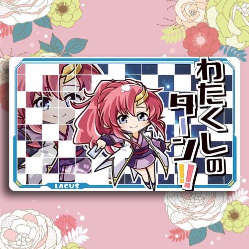 Senkou Draw Card Game Play Mat, Mobile Suit Gundam SEED Lacus Clyne (B), Anime Merchandise, Universal TCG Play Mat with Storage Case, No Card Frame (6