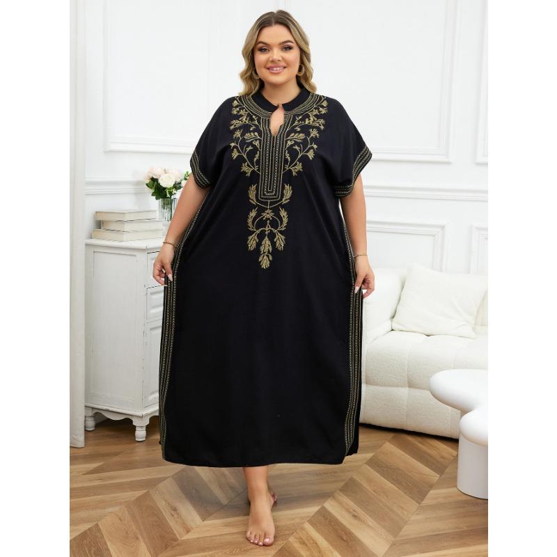 

Женская мода лето весна цветочный узор принт рукава 1/2 V-образный вырез свободная талия повседневные платья Size: One Size