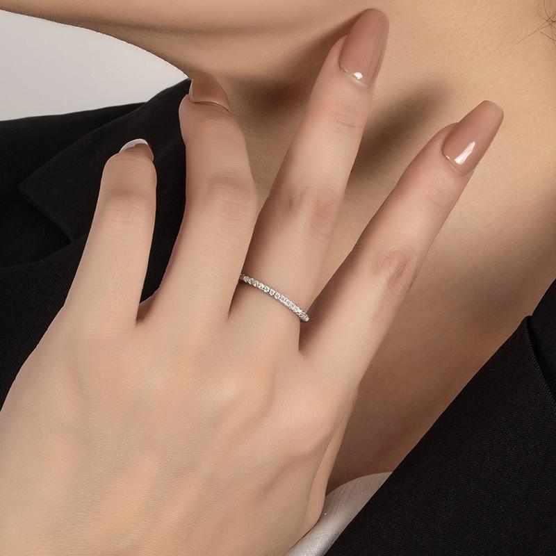 Certified Moissanite Ring for Women S925 Pure Silver Classic Eternal Laboratory Diamond Wedding Fashion Jewelry