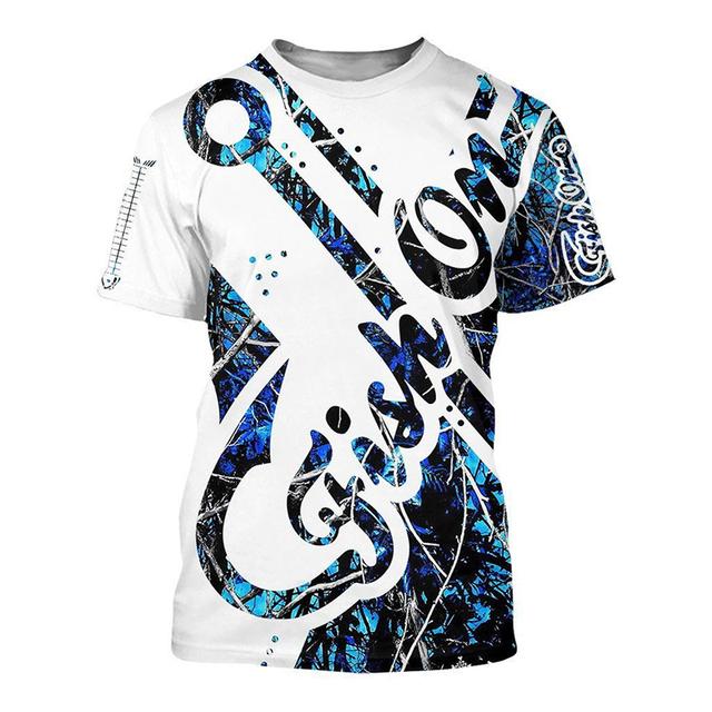 Fishing Graphic 3d Print Men's T-Shirt Summer Short Sleeve Tees Tops Harajuku Fashion Casual Oversized Man Clothing Camisetas