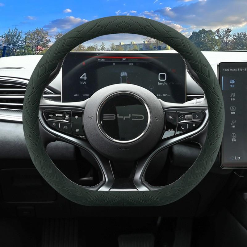 BYD Seal Champion Edition D-Type Steering Wheel Cover Suede Car Protector Winter Sport Style