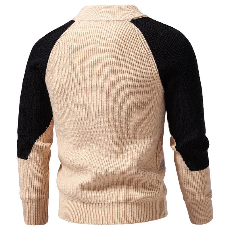 Cardigane cu fermoar pentru bărbați Pulovere cu croială normală Pulovere tricotate Pulovere Cardigane Business Casual pentru bărbați Toamnă Iarnă Guler înalt Mânecă lungă Jachete tricotate