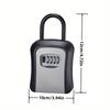 4 Digit Code Key Box Free Installation Outdoor Password Key Box Extended Locking Hook Steel Wire Hanging Key Storage Waterproof