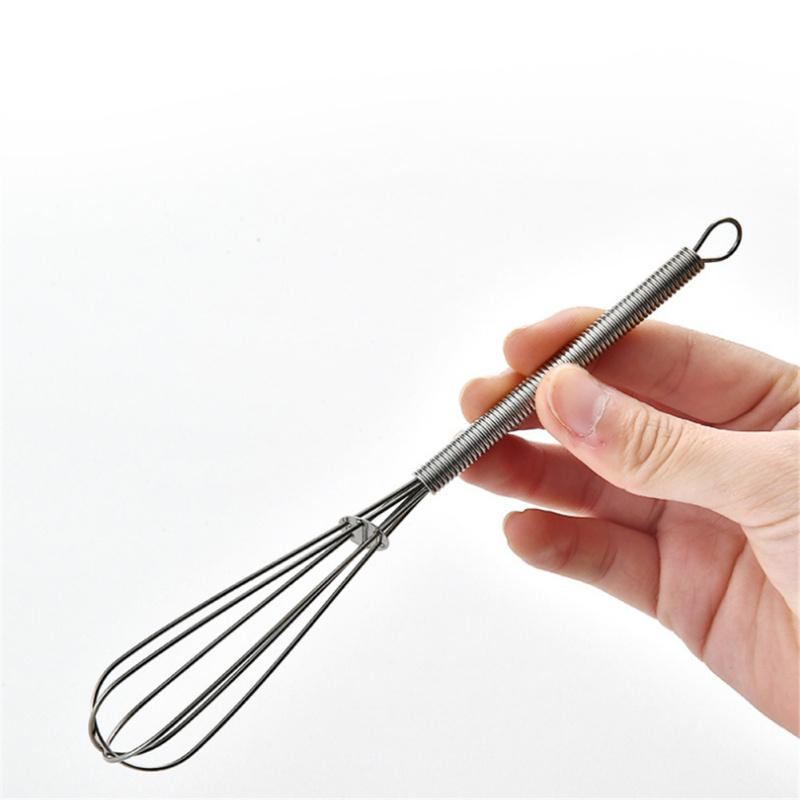 430 Stainless Steel Mini Egg  Beater With Manual Handle Cooking Utensils For Baking Cream Stirring