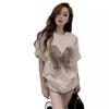 T-shirt Western Style Butterfly Print Loose Short-sleeved Summer Temperament Top Women's Clothing
