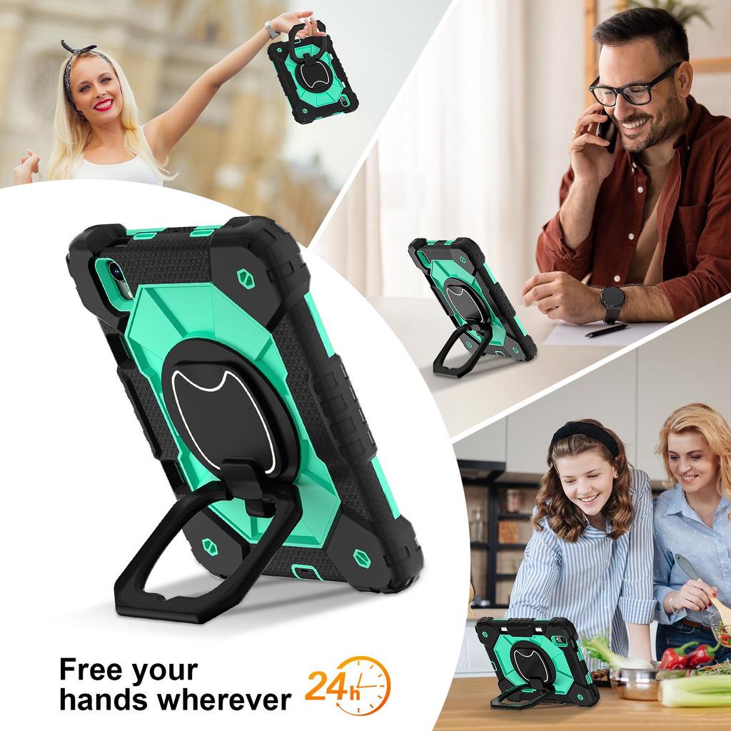 iPad Mini 6/7th Gen 8.3" Silicone Drop & Bend-Proof Stand Case for Kids