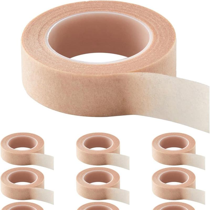 5/10/20PCS 9M*1.25CM Non-woven Skin Color Tape Eye False Lashes Patch Breathable Eyelash Extension Tapes Lint Eyelid Sticker