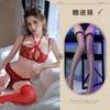Sexy underwear Sexy lace Hollow perspective underwear Translucent chest wrapping Passion three points