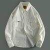 Export Export Tail Single Men's Cut Label Big Brand Leak-Picking Pure Color Multi-Pocket Workwear Shirt Long Sleeve Pure Cotton Shirt Autumn