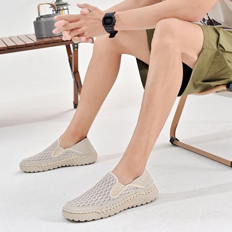 Fashionable Men Summer New Handmade Mesh Breathable Shoes Brand Outdoor Comfortable Anti Slip Wear-resistant Sports Leisure Shoe