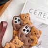 Cute Cartoon Cookie Bear Lanyard Phone Case For iPhone 17 16 15 14  Plus  13 12 11 Pro Max Shockproof Protective Cover