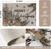 Xmas Trees Holly Pine Cone Vinyl Christmas Placemats Set of 4, 12x18 Inch Washable Plastic Non-Slip Woven Winter Table Mats
