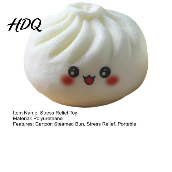 Dumpling Stress Ball Cartoon Steamed Bun Squeeze Toy Simulated Sensory Pinch Relief Gadget Fidget Relaxation Decompression Tool Slow Rebound