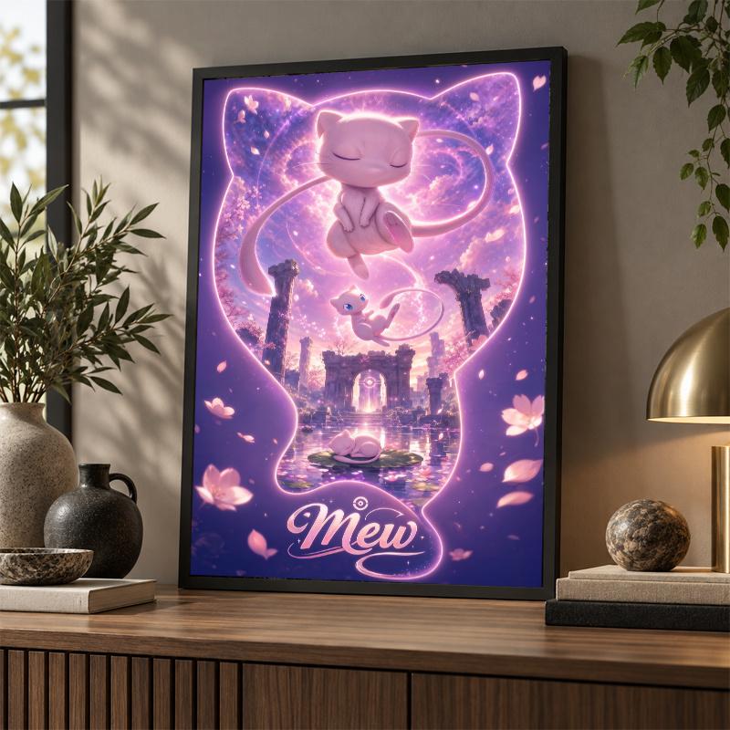 5D Diamond Painting Mew DIY Full Drill Diamond Art Kit Home Decoration