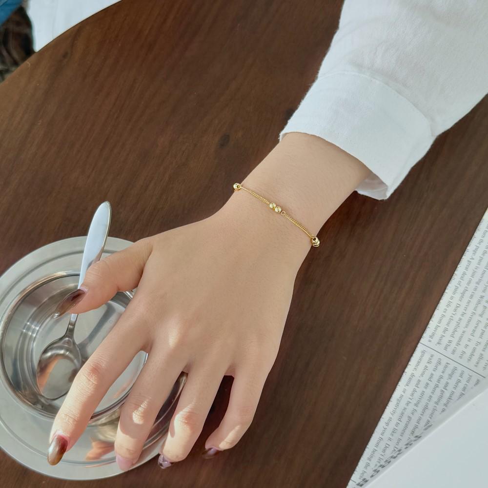 Korean 925 Sterling Silver Beaded Necklace for Women - Simple, Irregular Design Clavicle Chain