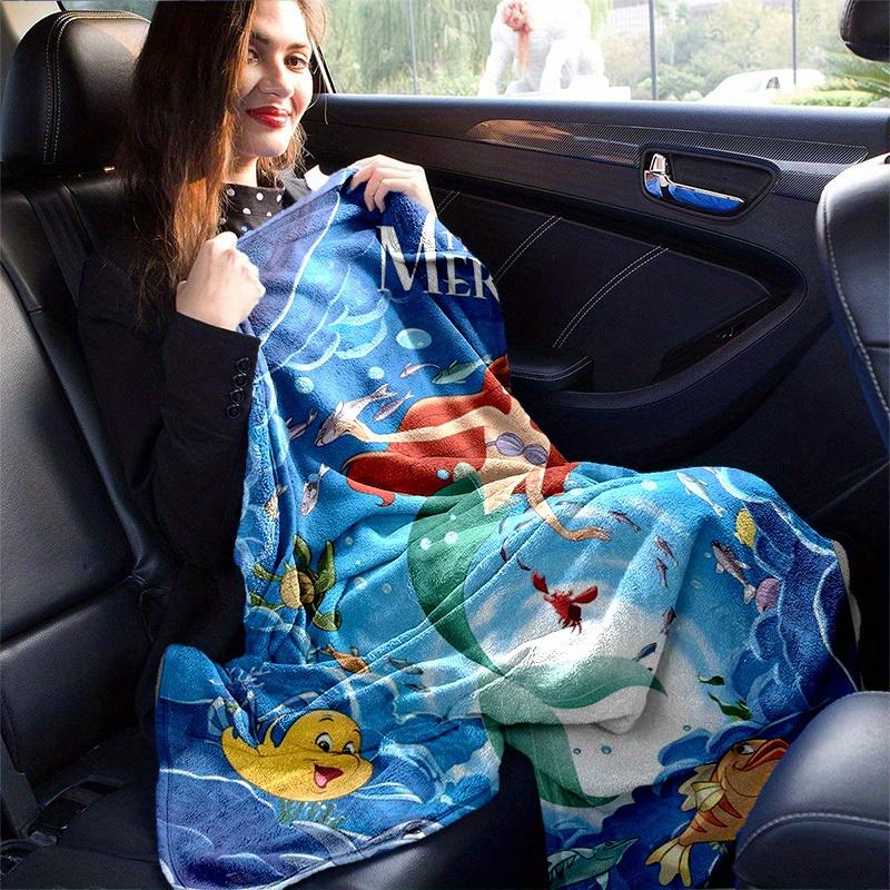 1pc, Disney The Little Mermaid Ariel Home Decor Throw Blanket Soft Coverlet for Couch, Bed, Car, Travel, Camping, Office Nap, Gift Idea