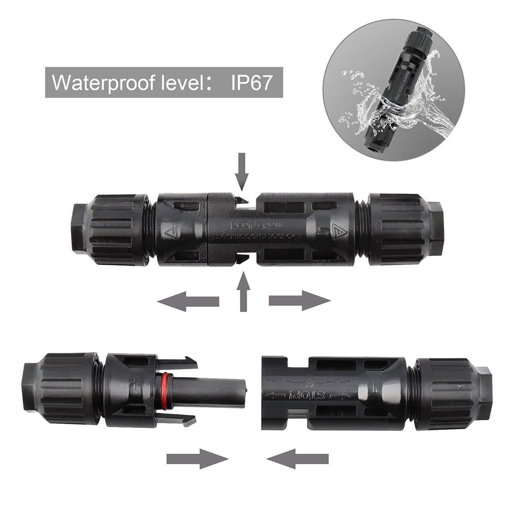 1set/12pcs Connectors with  Spanner Waterproof Solar Panel Connector  PV Connector For Solar cable