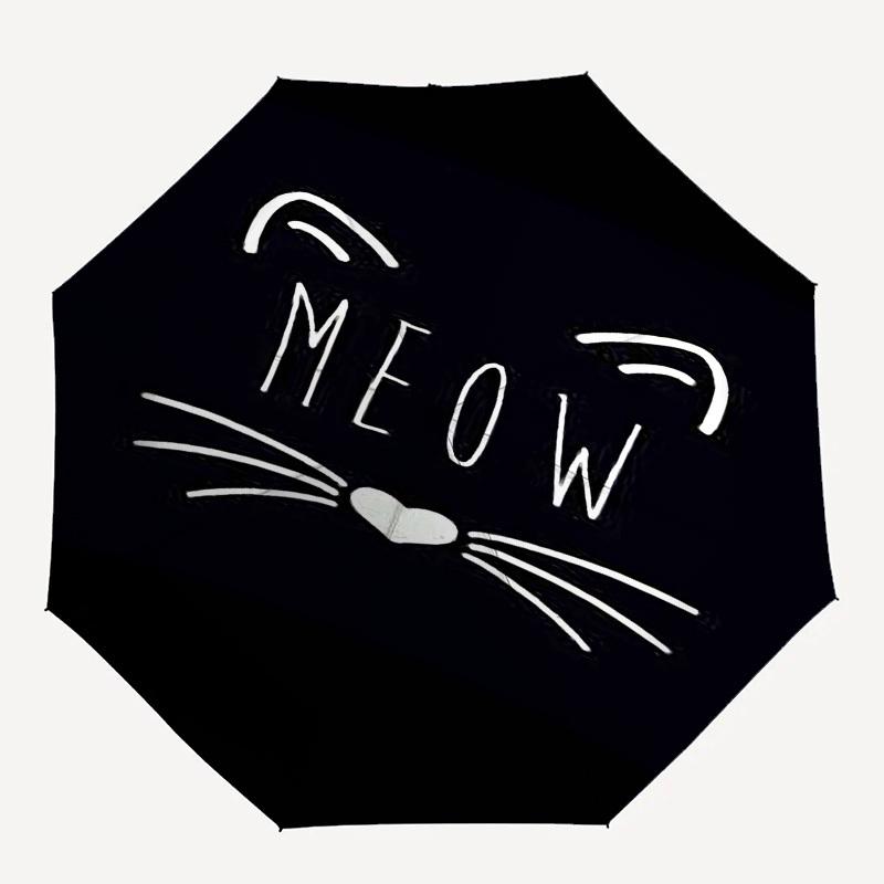 

1pc MEOW CAT Automatic Open/Close Umbrella with 8-Rib Windproof Canopy10178