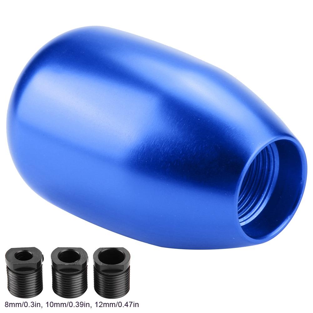 Pomello Leva Cambio Manuale a 5 Marce per Auto Leva Cambio Bastone con 3 Adattatori 8/10/12mm (blu)