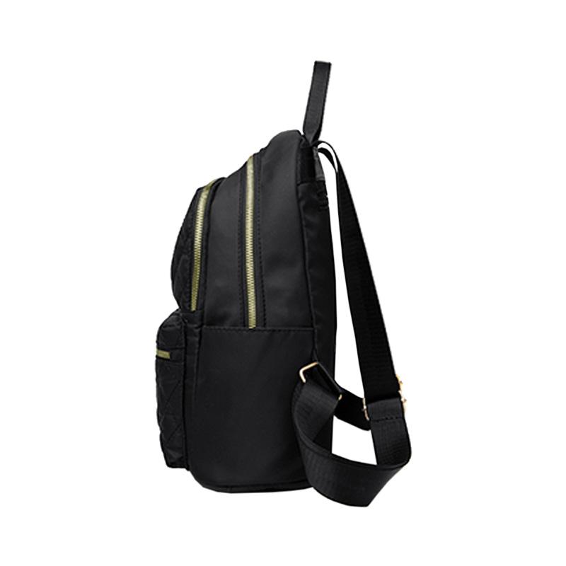 Sleek Stylish Quilted Backpack Black Adjustable-Strap Lightweight for Daily Use Casual Functial Compact Stylish Bag