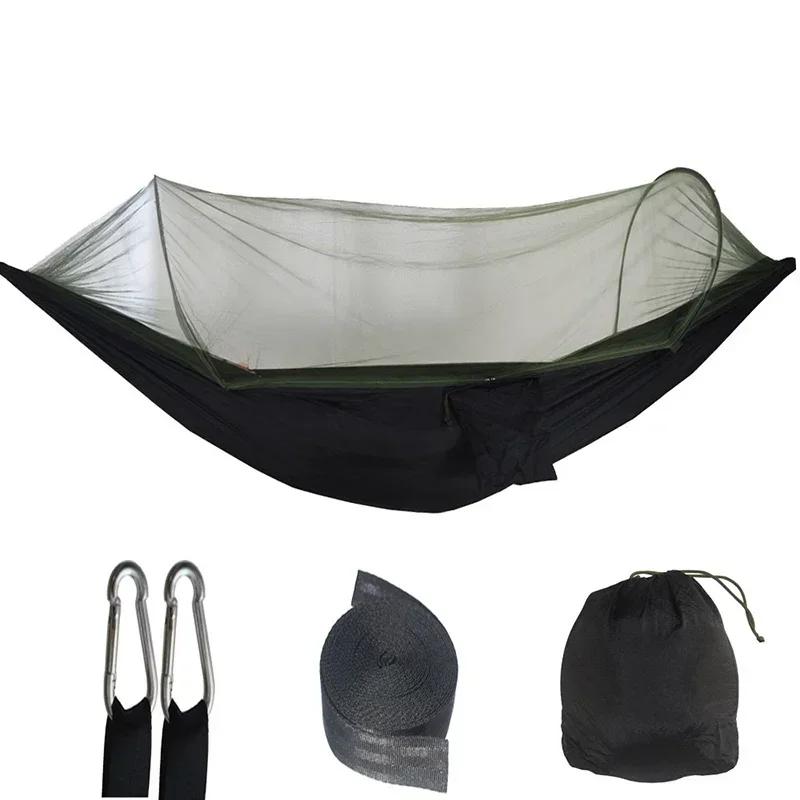 

Outdoor Camping Hammock Double Large Size With Mosquito Net Sleeping Tent Hammocks Outdoor Furniture Bed Sleeping Hammock Tent чорний