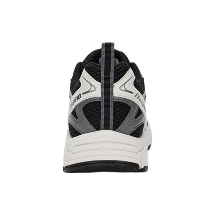 Mizuno LG 2000 Bequeme Sportleder Rutschfeste Verschleißfeste Low-Top Freizeitlaufschuhe Unisex Sneaker Schwarz Weiß Silber D1GH230204