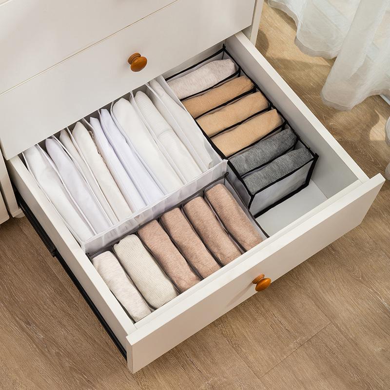 Foldable Mesh Lingerie Organizer: Sock, Bra, and Underwear Drawer Divider Box