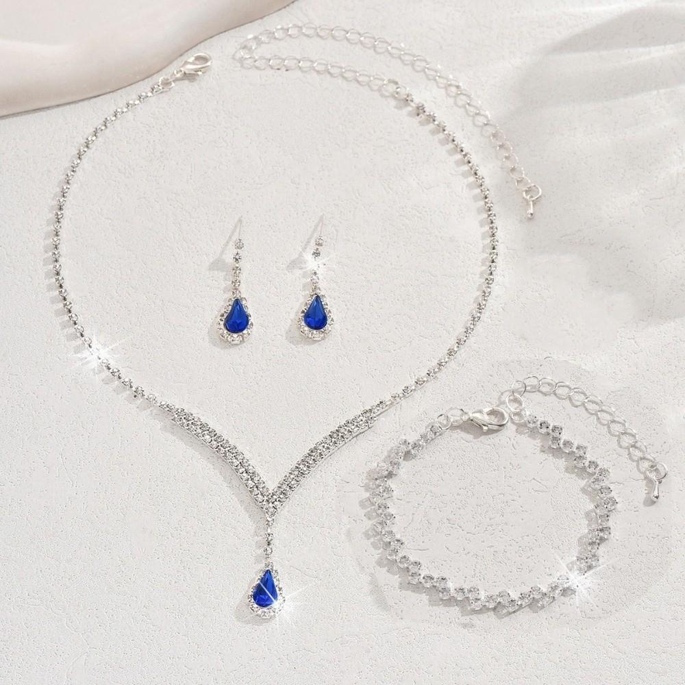 Crystal Crystal Jewelry Set Sparking Collar Chain Bridal Jewelry Bridal Jewelry  Gift