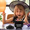 Witch Cauldron Witch soup pot ceramic bowl with soup spoon Halloween Ceramic Stew Crock black soup bowl For Family Gatherings
