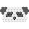 1PC 25cm x 28cm Hexagonal headboards soft bag anti-knock tatami wall surround self-adhesive background wall bedroom living room