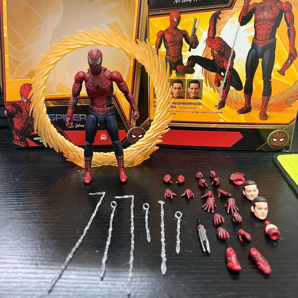 In Stock Mafex No.241 Spider Man Toby Maguire Heroes Have No Return Friendly Neighborhood Gk Anime Action Figure Model Toys Gift