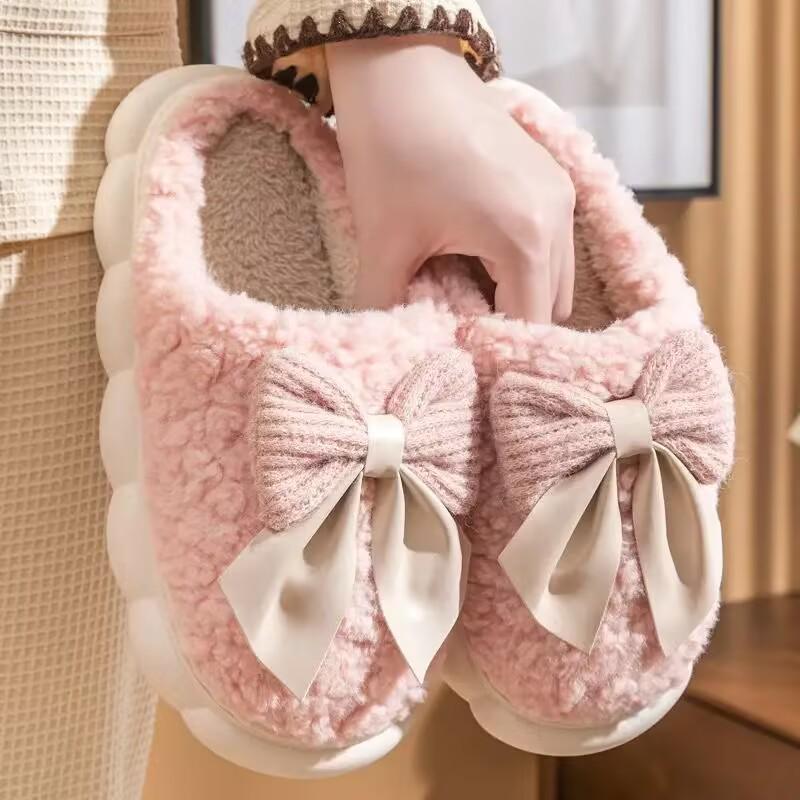 Warm Furry Non-Slip Winter Cotton Slippers with Thick Sole for Men & Women