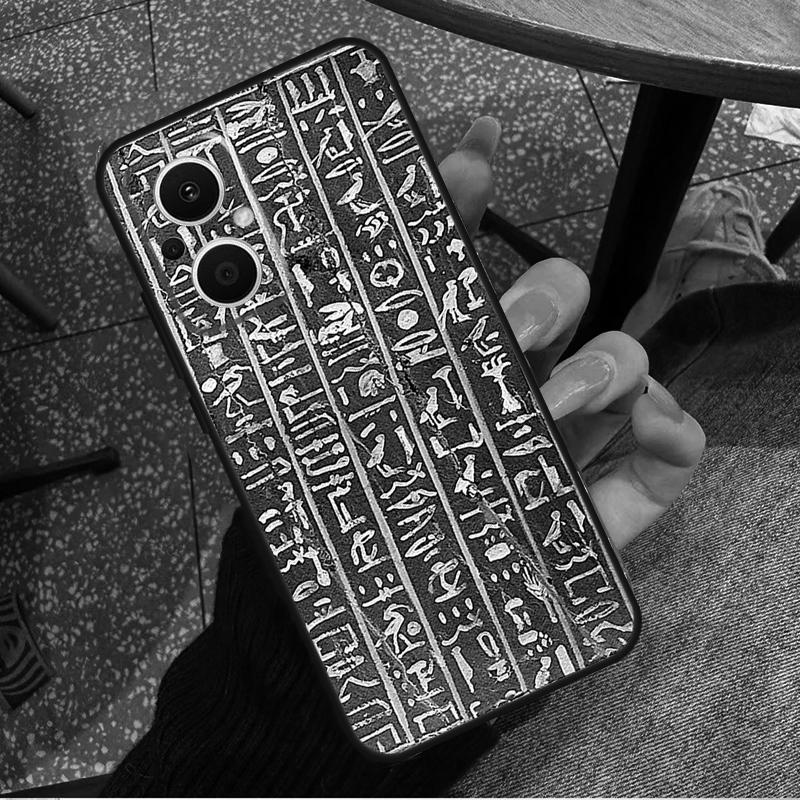 Egyptian Hieroglyphics For OPPO Reno 14 13 12 11 10 Pro 8T 11F 12F 13F 14F 7 8 Lite OPPO Find X8 X6 X5 X9 Pro Case
