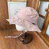 Ice Silk Sunscreen Bucket Hat Women's Summer Big Brim Cover Face Small Face Outdoor Waterproof Quick-drying Sun Hat UV Protection