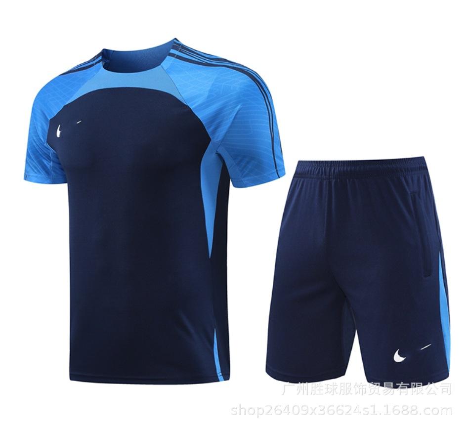 Nk Tuta da Allenamento Pantaloncini a Maniche Corte Casual, Maglia da Calcio, Maglia di Classe, Maglia Sportiva Fitness da Corsa per il Commercio Estero