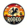 Pc Cowboy Showdown Iron Cm (inch) Western Cowboy Theme Round Iron Sign Round Iron Decorative Wall Painting