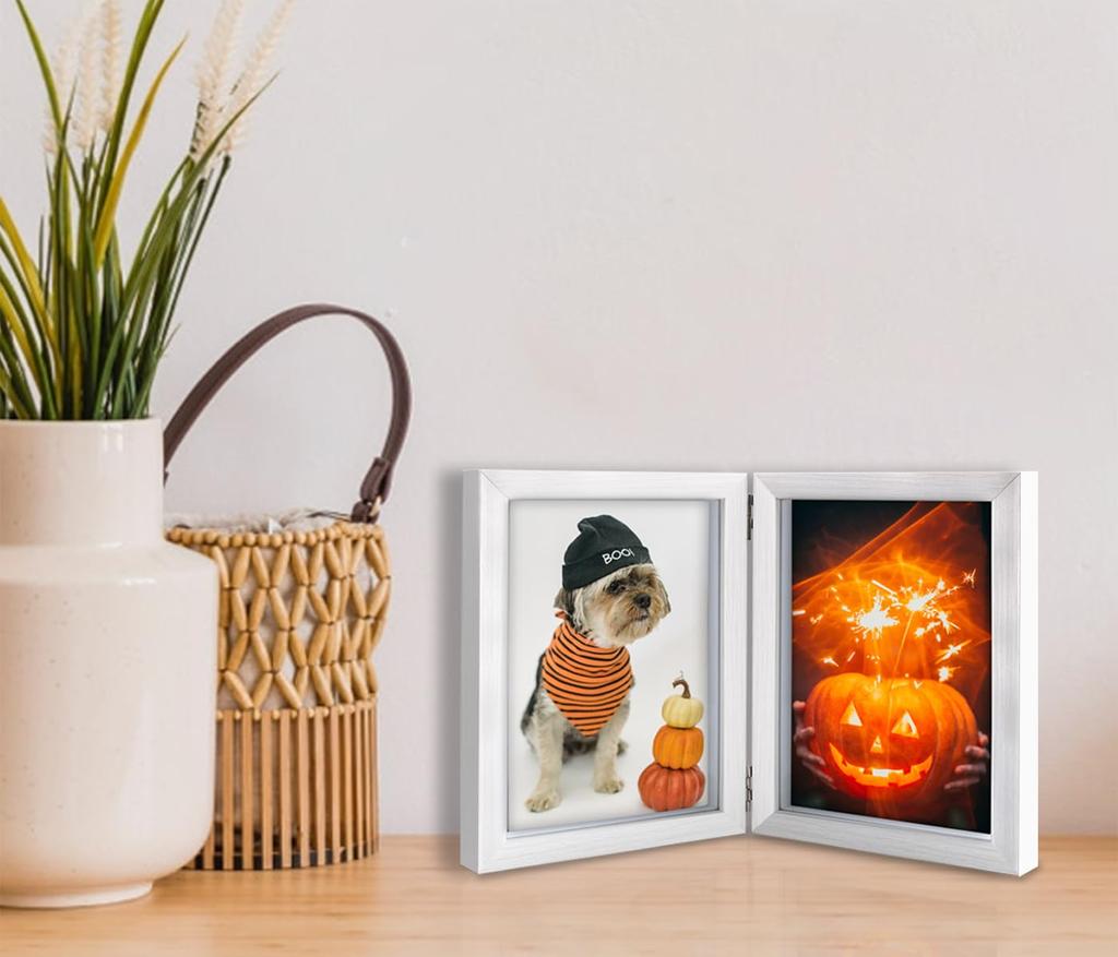 Photo Picture Photo Photo Interior Wedding White Frame, 2-Sided, 2L, Frame, Stand, Stylish, Frame, Tabletop, Decoration, Gift, Birthday, Retirement,