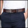 [White Fang] Belt, Pin Buckle, Genuine Leather, Business, Simple, Casual, Stylish, Trousers, Gift, Men's BTA388 (Black)