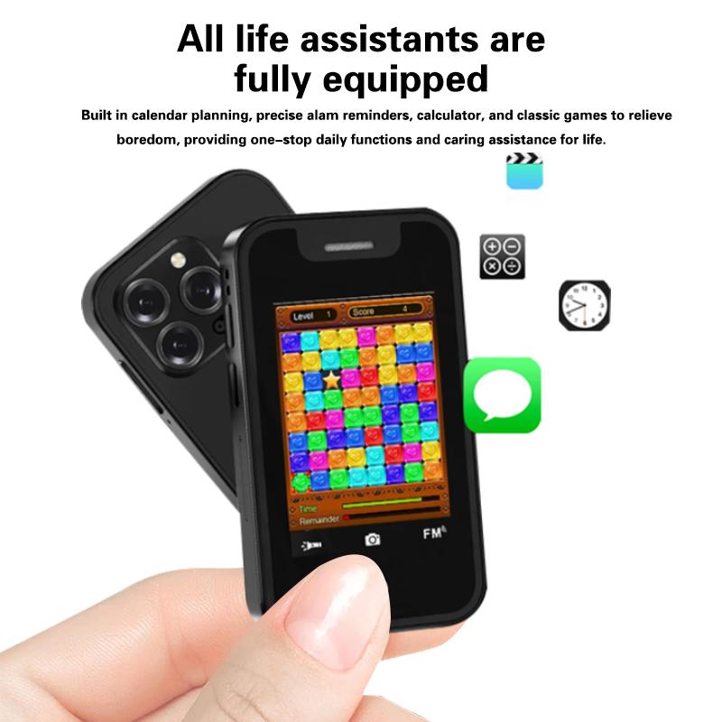 NEW BM16PRO 2G Mini Touch Screen Mobile Phone Dual SIM Bluetooth Dial Auto Call Record Magic Voice Cheap Cellphone FMRadio