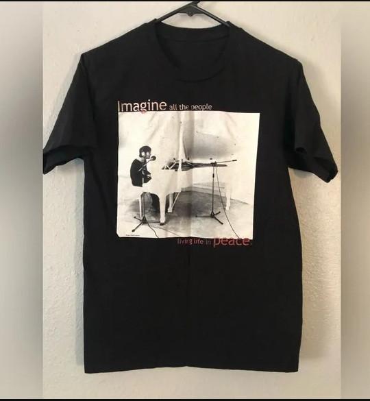 John Lennon Imagine All The People Living Life In Peace T-shirt size S-5XL S