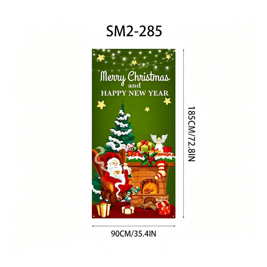 Santa Claus Christmas Hanging Cloth Background Decoration
