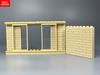 Mattoncini MOC Porta Scorrevole su Rotaia Telaio 1x4x6 60596 92589 Muro di Casa Particelle Assemblate Blocco da Costruzione Giocattolo di Plastica per bambino