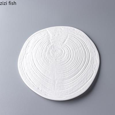 Keramik Speiseteller 9,5 Zoll Flacher Teller Restaurant Dessert Präsentierteller Steakteller Western Food Teller Heim Keramik Geschirr
