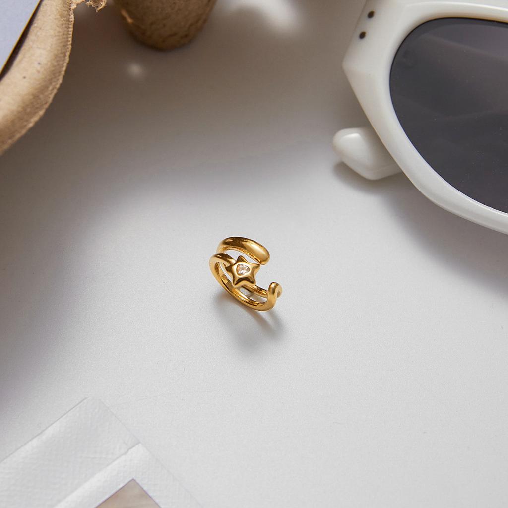 Edelstahl Ohrclips ohne Ohrloch Design Sinn Nischen Ohrringe verblassen nicht Titanstahl