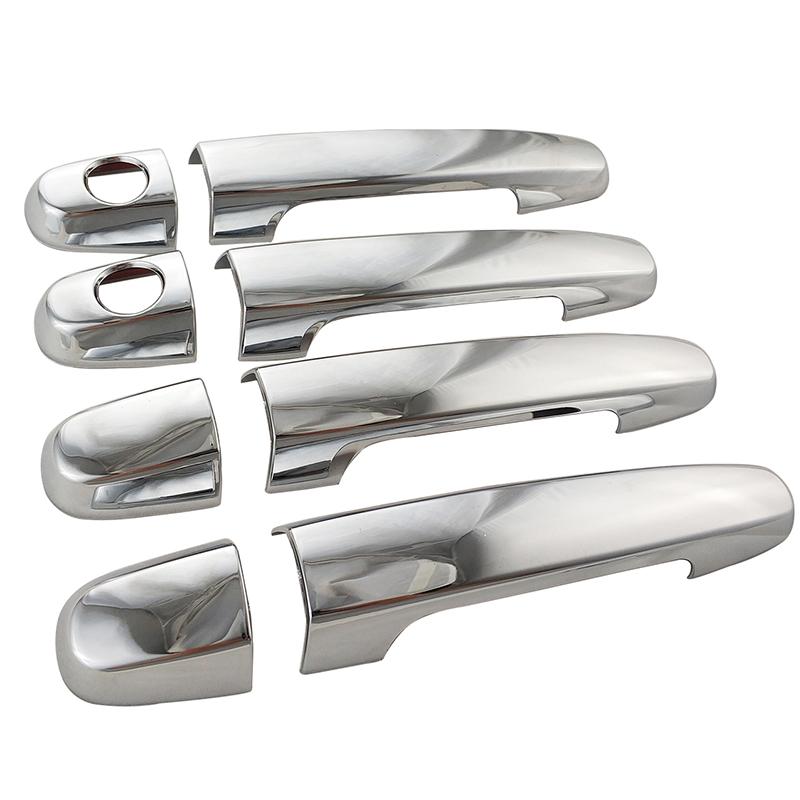 För Toyota Vios 2014 2015 2016 2017 Kromdörrhandtagsskydd och Skålskydd Dekorationslist Klistermärke Styling Biltillbehör