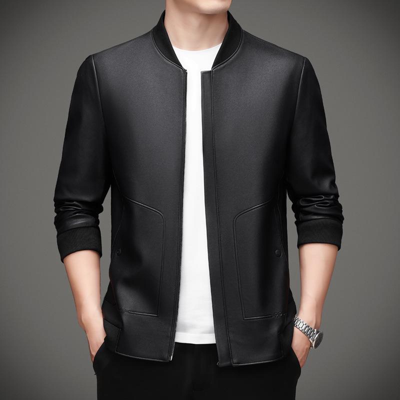 Men's Versatile Hooded Leather Jacket - Plus Velvet, Thickened Sheepskin, Warm Casual Dad Style Outerwear for All Ages